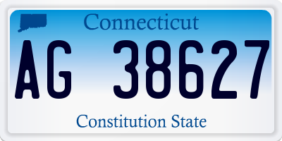 CT license plate AG38627