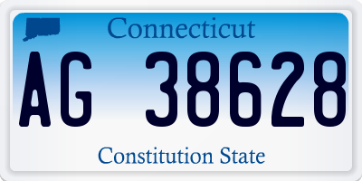 CT license plate AG38628