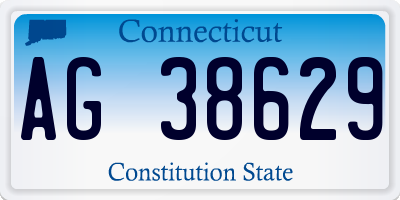 CT license plate AG38629