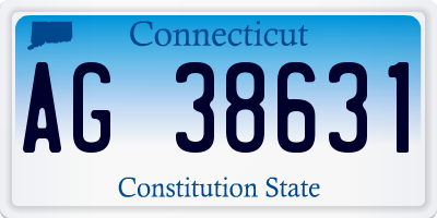 CT license plate AG38631