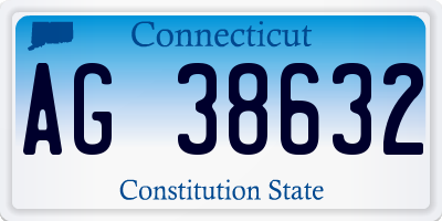 CT license plate AG38632