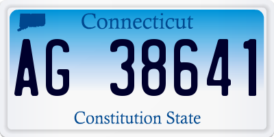 CT license plate AG38641