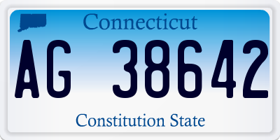 CT license plate AG38642