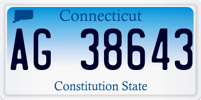 CT license plate AG38643