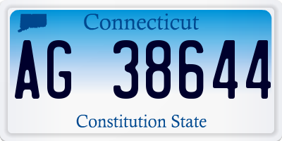 CT license plate AG38644