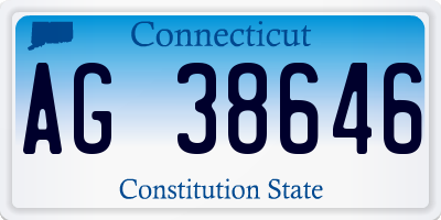 CT license plate AG38646