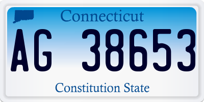 CT license plate AG38653