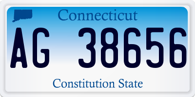 CT license plate AG38656