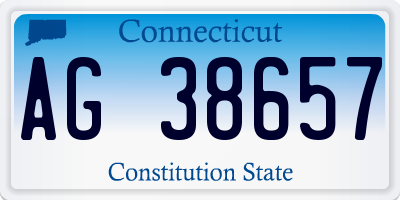 CT license plate AG38657