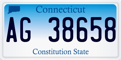 CT license plate AG38658