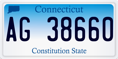 CT license plate AG38660