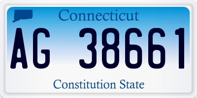 CT license plate AG38661