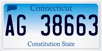 CT license plate AG38663