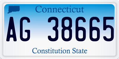 CT license plate AG38665