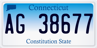 CT license plate AG38677