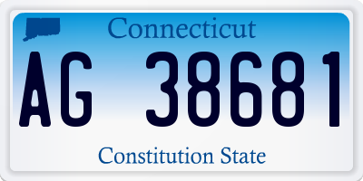 CT license plate AG38681