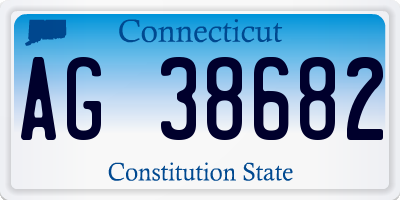 CT license plate AG38682