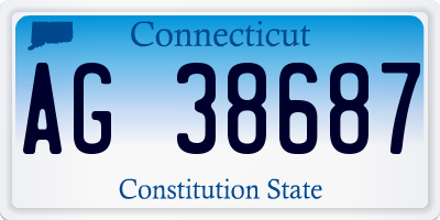 CT license plate AG38687