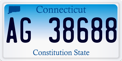 CT license plate AG38688