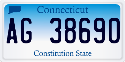 CT license plate AG38690