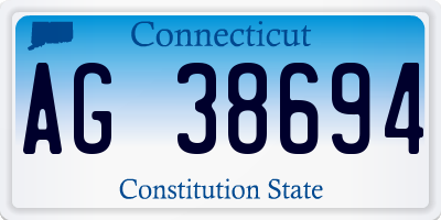 CT license plate AG38694