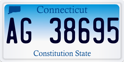 CT license plate AG38695