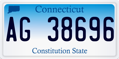 CT license plate AG38696