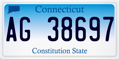 CT license plate AG38697