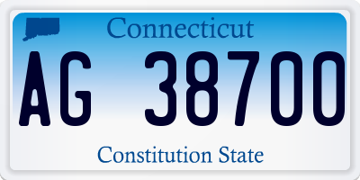 CT license plate AG38700