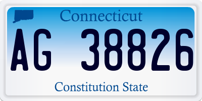 CT license plate AG38826