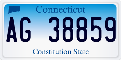 CT license plate AG38859