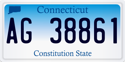 CT license plate AG38861