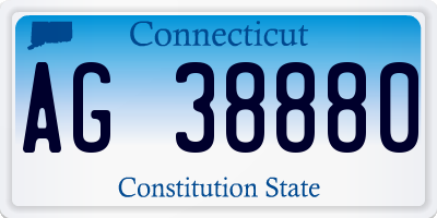 CT license plate AG38880