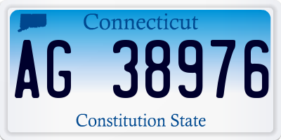 CT license plate AG38976