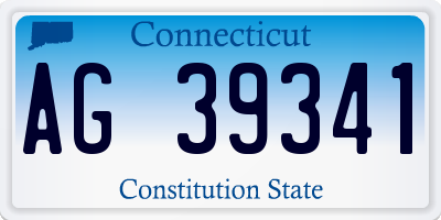 CT license plate AG39341