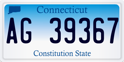 CT license plate AG39367