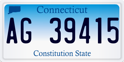 CT license plate AG39415