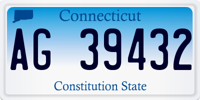 CT license plate AG39432