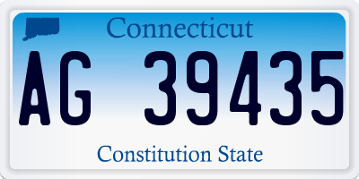 CT license plate AG39435