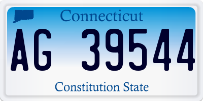 CT license plate AG39544