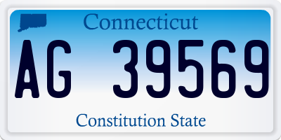 CT license plate AG39569