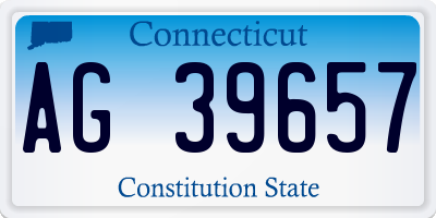 CT license plate AG39657