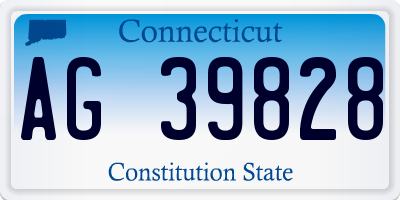 CT license plate AG39828
