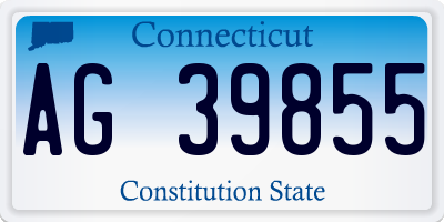 CT license plate AG39855