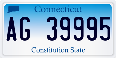 CT license plate AG39995