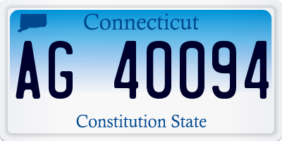CT license plate AG40094