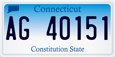 CT license plate AG40151