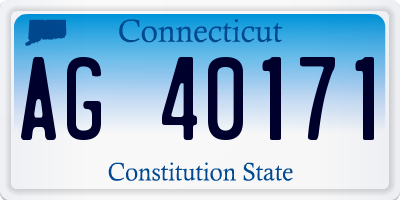 CT license plate AG40171