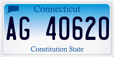 CT license plate AG40620