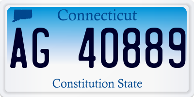 CT license plate AG40889